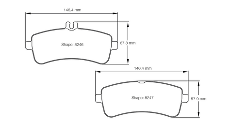 Pagid RSC1 - 8246 RACING BRAKE PADS Mercedes