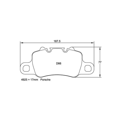 Pagid RSC1 - 4925 RACING BRAKE PADS Porsche