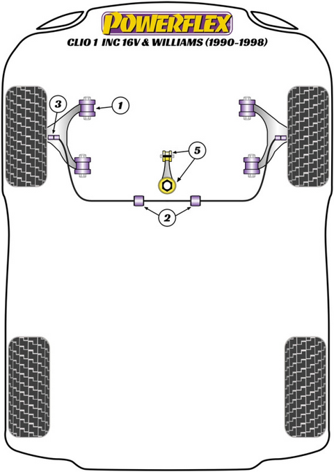 Engine Dogbone Mount Kit (Williams) PFF60-206K