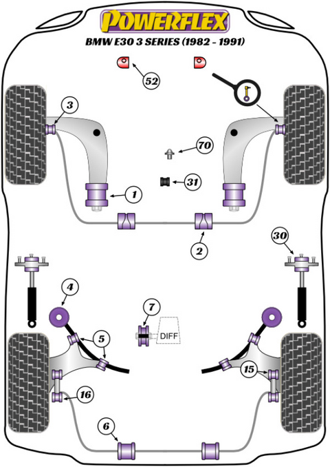 Rear Diff Mounting Bush PFR5-300 E30