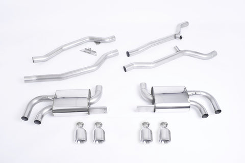 Milltek Cat-back Exhaust - Non-resonated (louder). Cup-style - Cayenne - 958 Turbo 4.8 V8 - 2010-2020 - SSXPO110