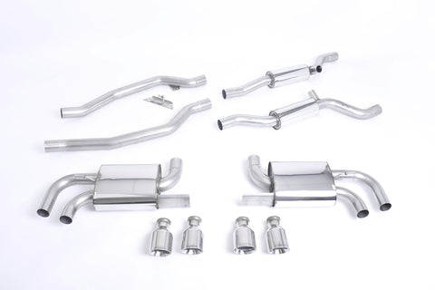 Milltek Cat-back Exhaust - Resonated (quieter). Cup-style - Cayenne - 958 Turbo 4.8 V8 - 2010-2020 - SSXPO111