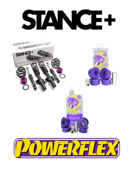 Stance+ Coilovers & Powerflex Non Adjustable Rear Arm Bush Kit VW Transporter T5/T6
