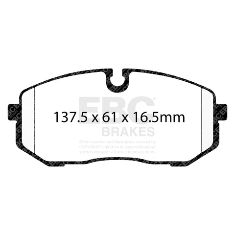 EBC Yellowstuff 4000 Series Sport Brake Pads DP42500R Fits Hyundai i20 N