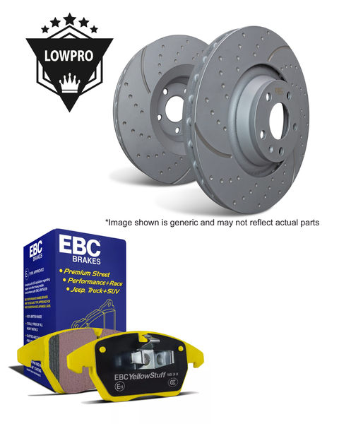 EBC Front Brake Upgrade Kit – Yellowstuff Pads & GD Sport Discs DP42500R/GD1878 Fits Hyundai i20 N