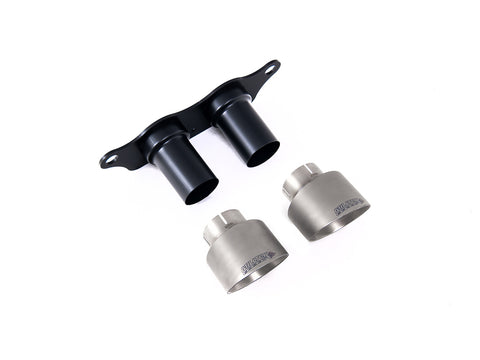 Milltek Tips - Fits with OE rear Silencer - GT-100 Brushed Titanium Trims - 911 - 991.2 GT3 & GT3 RS - 2018-2020 - SSXPO133