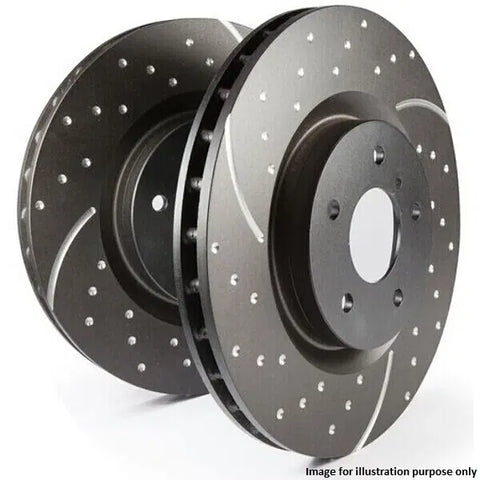 EBC GD GD414 DIMPLED/GROOVED BRAKE DISC (PAIR) High Performance Brake Disc (Front)